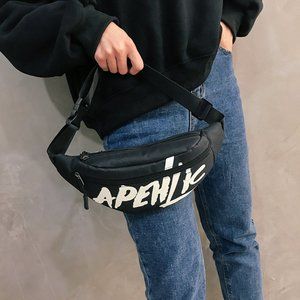 Fashion Waist Bag Chest Pouch Black